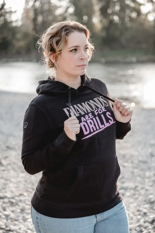 “Diamonds are for Drills” Hoodie – Bild 7