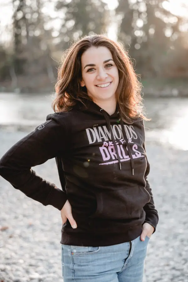 “Diamonds are for Drills” Hoodie – Bild 3